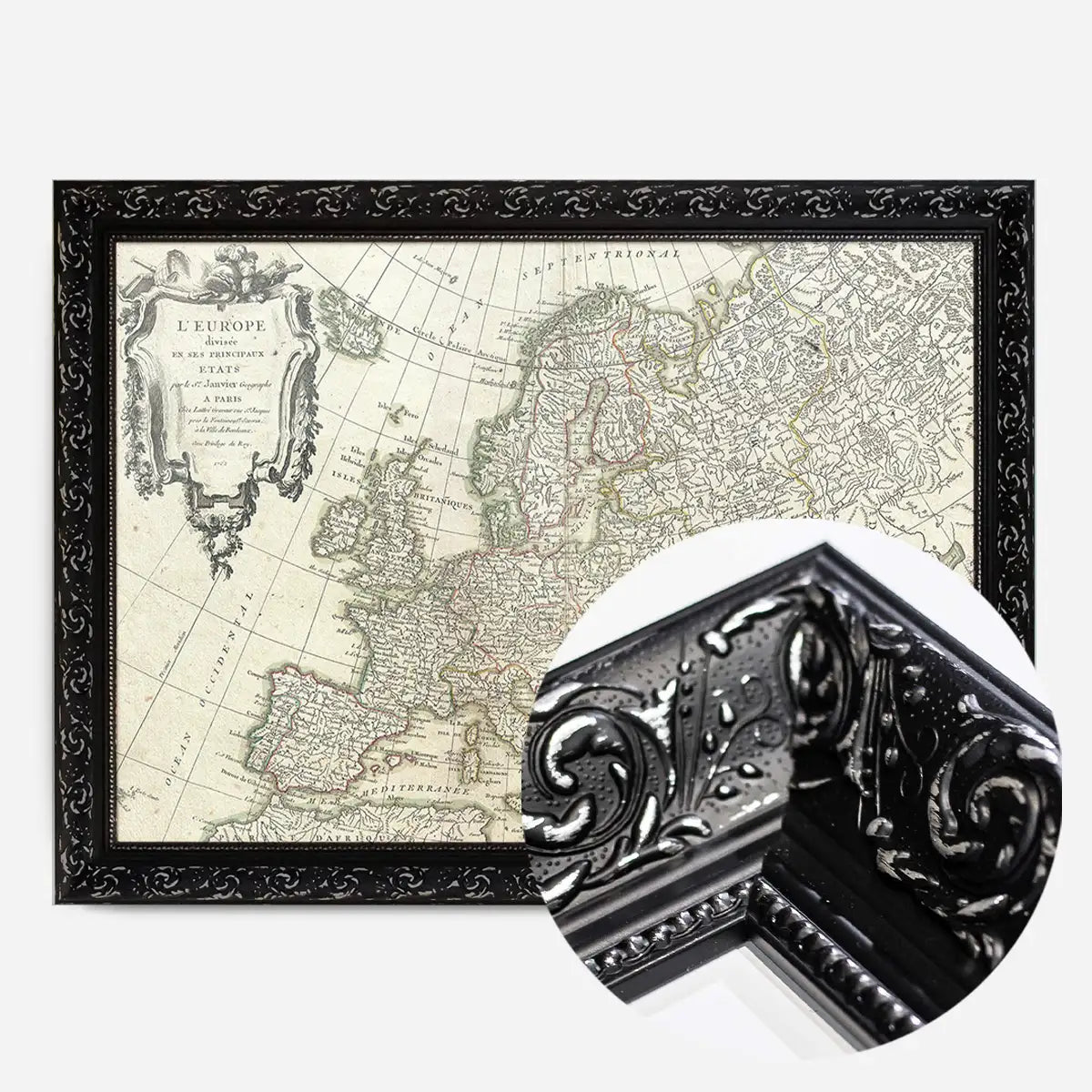 1782 Janvier Map Of Europe