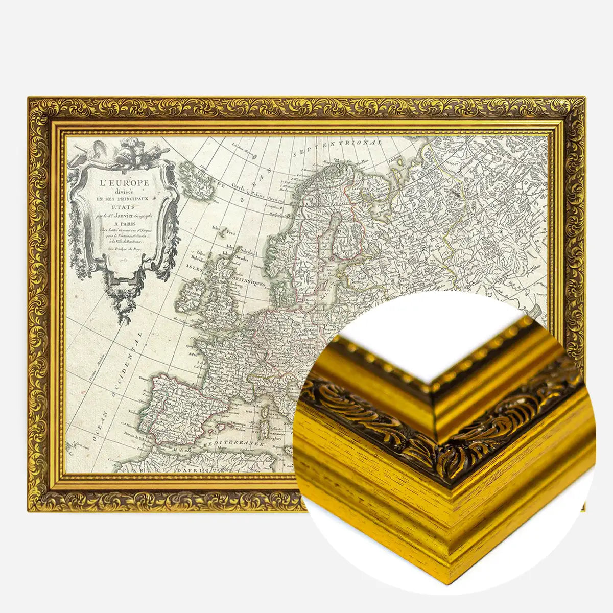1782 Janvier Map Of Europe