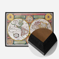 Vintage Map of the World with Both Hempispheres