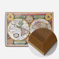 Vintage Map of the World with Both Hempispheres