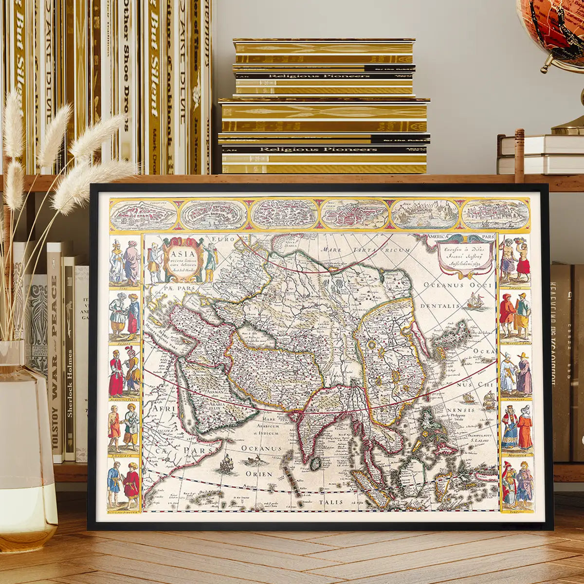 Antique Map Of The World Map Of Asia by Jan Jansson 1632