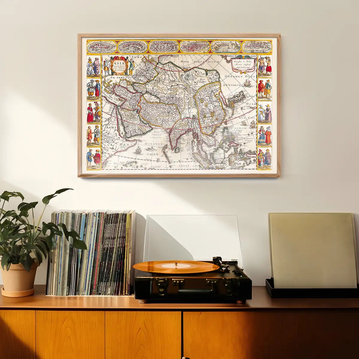 Antique Map Of The World Map Of Asia by Jan Jansson 1632