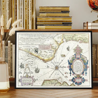Old Map Of The Normandie Coast