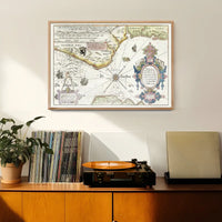 Old Map Of The Normandie Coast
