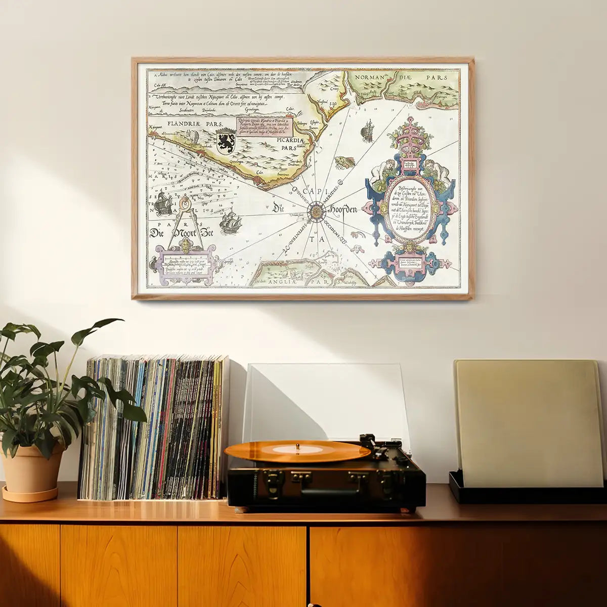 Old Map Of The Normandie Coast