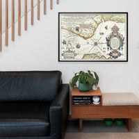 Old Map Of The Normandie Coast