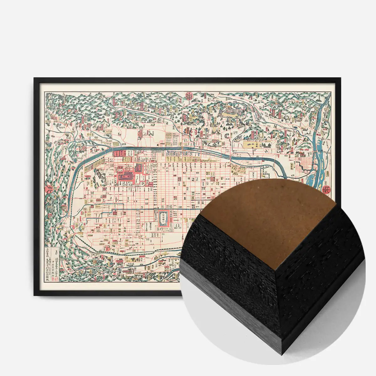 Map Of Kyoto 1863 By Takebara Kahei