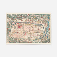 Map Of Kyoto 1863 By Takebara Kahei