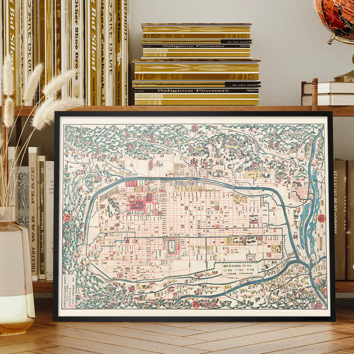 Map Of Kyoto 1863 By Takebara Kahei