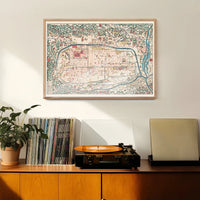 Map Of Kyoto 1863 By Takebara Kahei