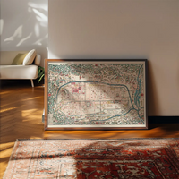 Map Of Kyoto 1863 By Takebara Kahei
