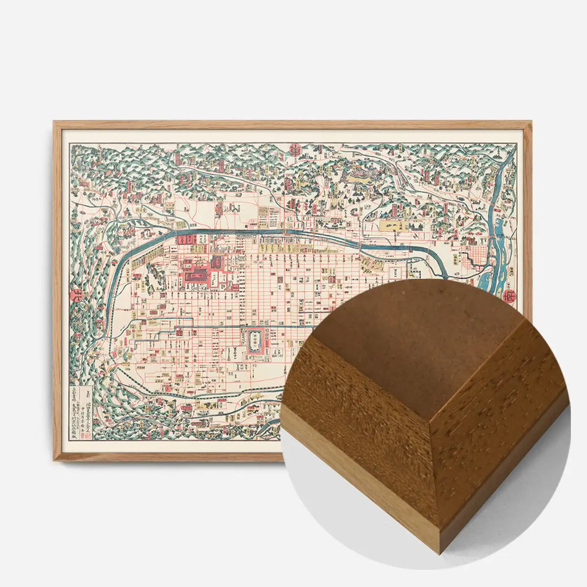 Map Of Kyoto 1863 By Takebara Kahei