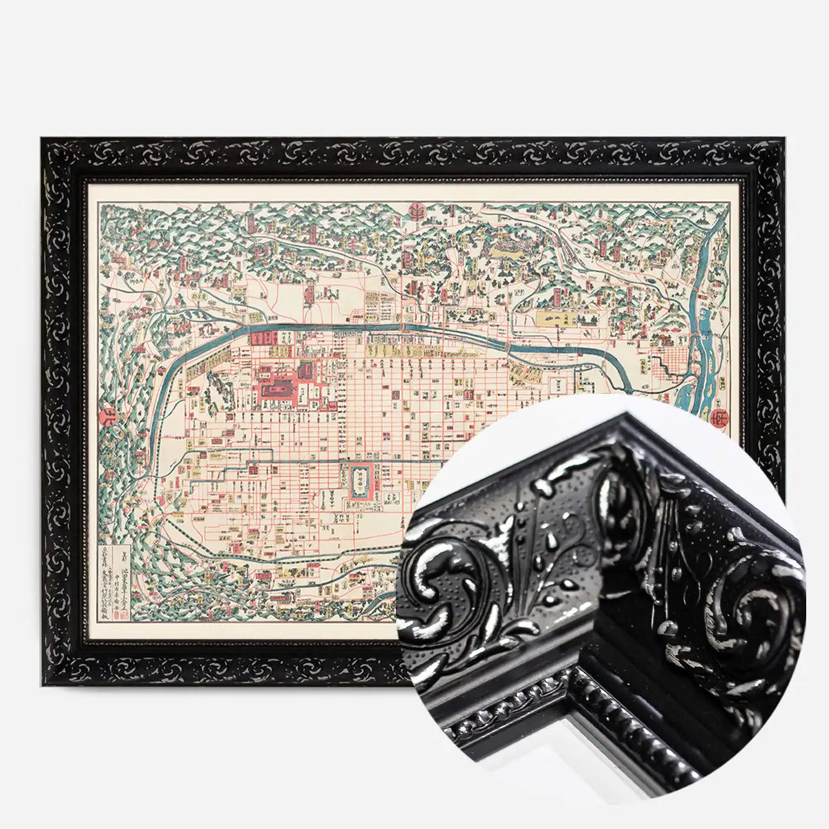 Map Of Kyoto 1863 By Takebara Kahei