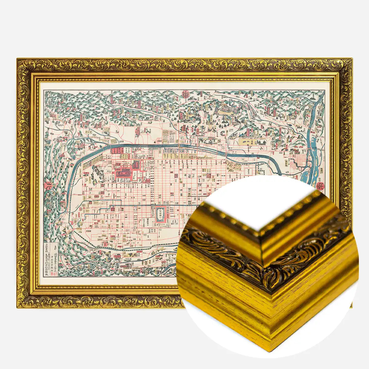 Map Of Kyoto 1863 By Takebara Kahei