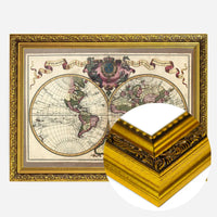 Decorative Antique Map Showing Nautical Exploration Routes