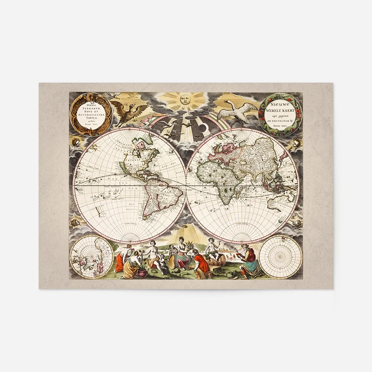 New World Map By Goos Pieter