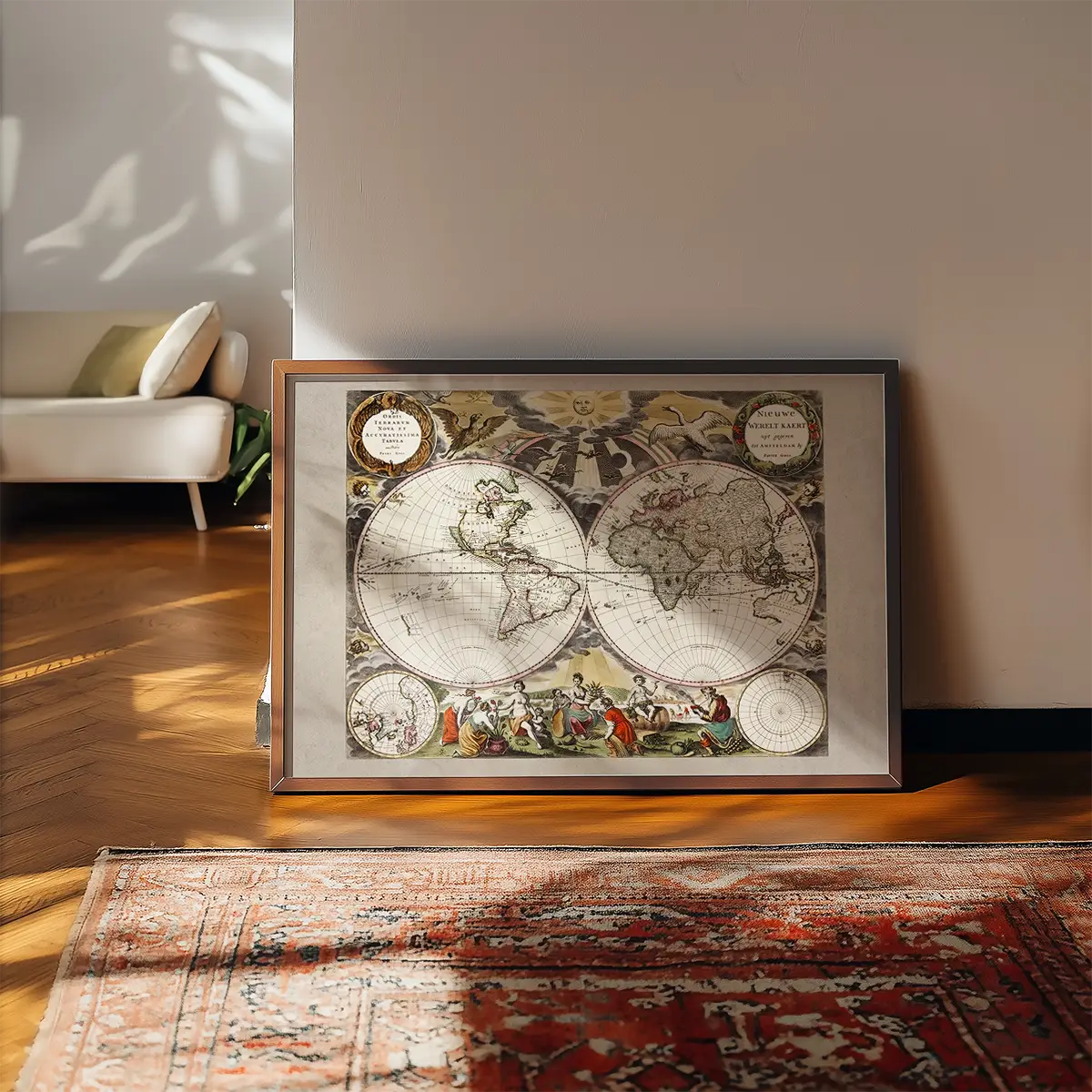 New World Map By Goos Pieter