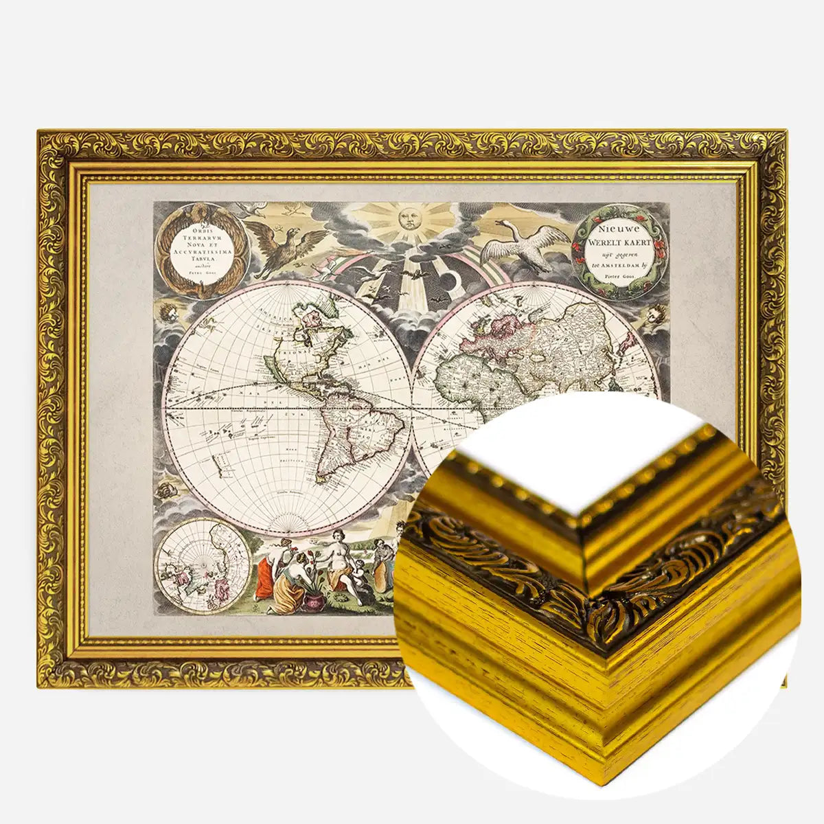 New World Map By Goos Pieter