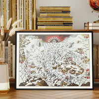 Vintage North Pole Noordpool Map