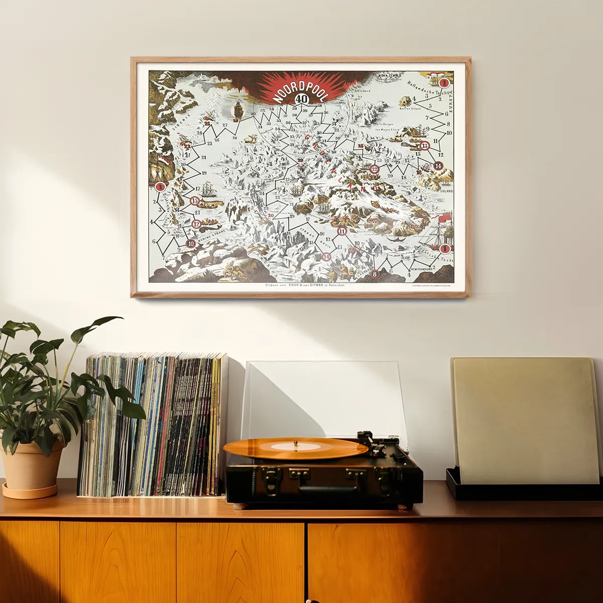 Vintage North Pole Noordpool Map