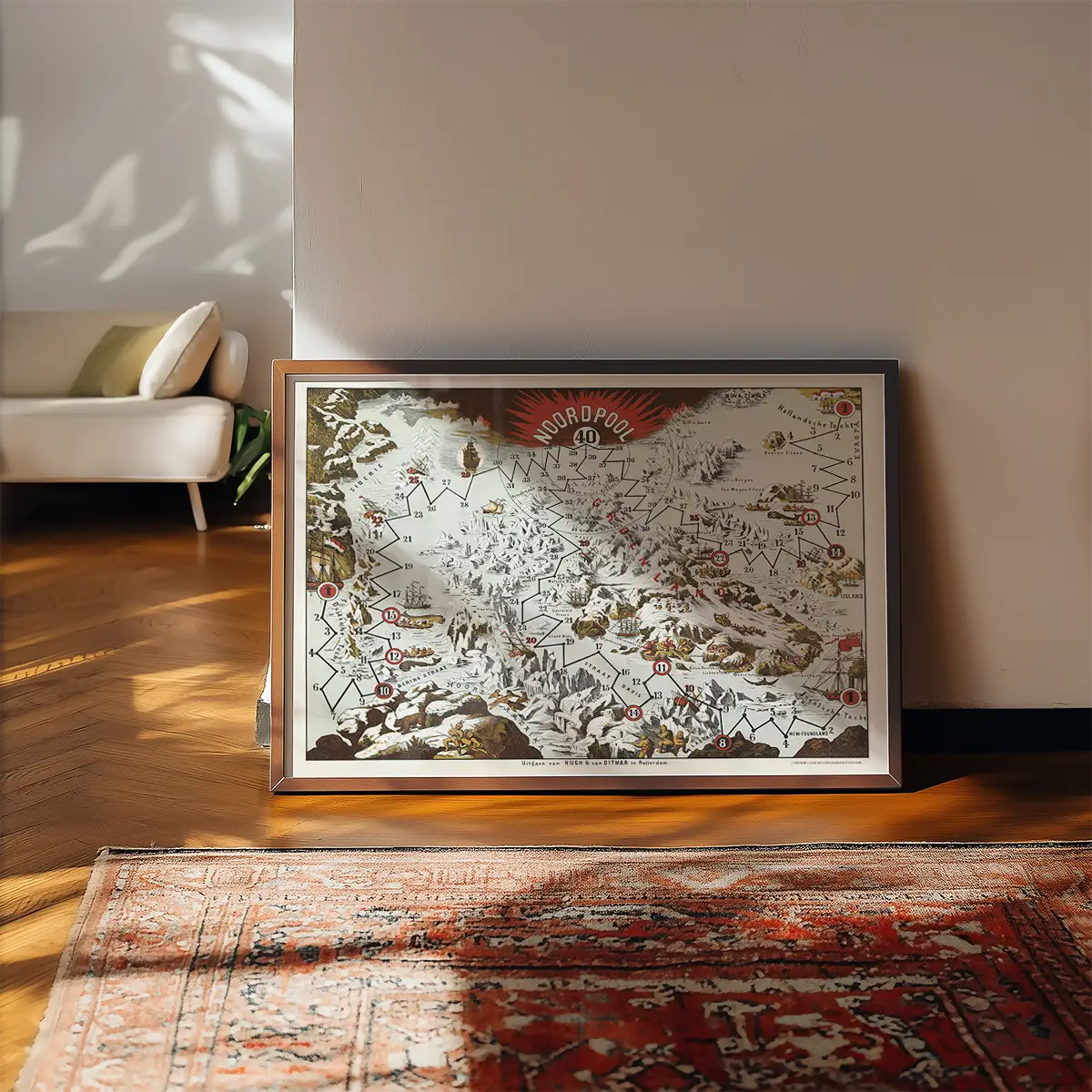Vintage North Pole Noordpool Map