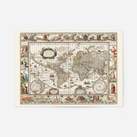 1630 Ornate Map by Willem Blaeu