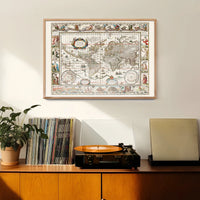 1630 Ornate Map by Willem Blaeu