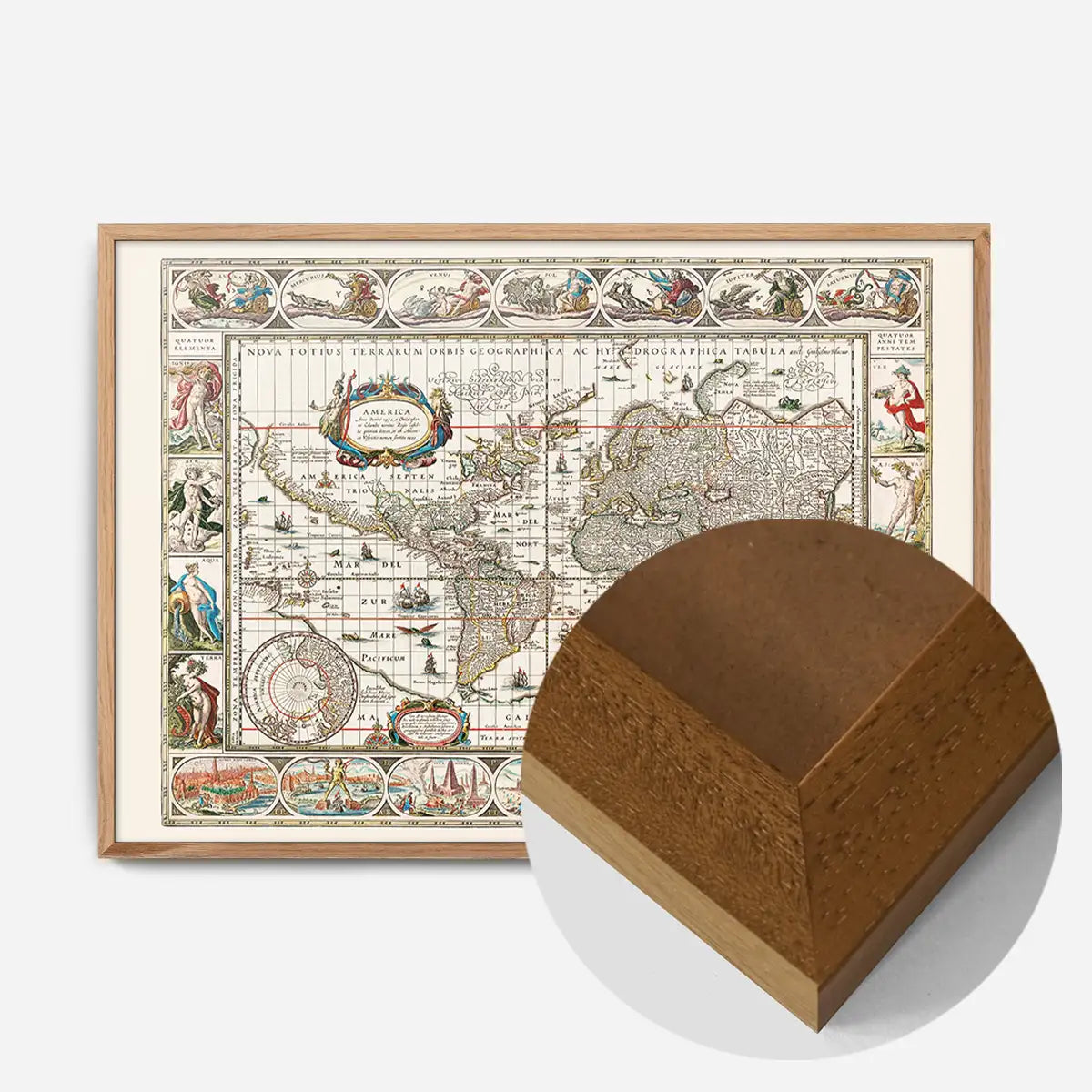 1630 Ornate Map by Willem Blaeu
