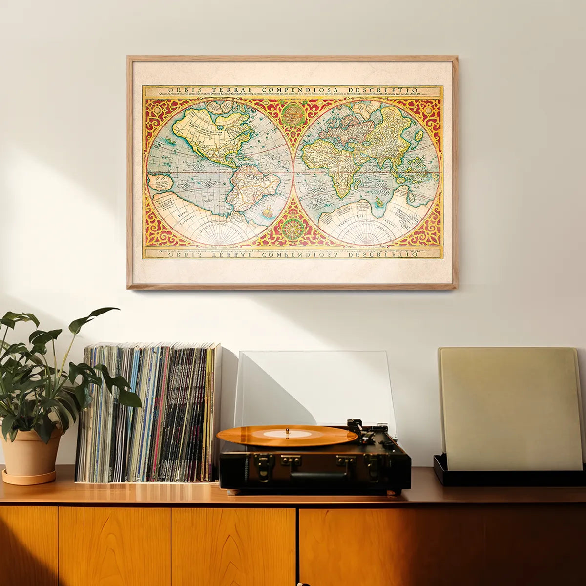Illustrated Great World Map Of 1569 by C H Apperson – InkAndDrop