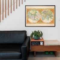 Illustrated Great World Map Of 1569 by C H Apperson