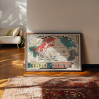Vintage Map Of Kyoto Japan