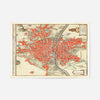 Paris Map In Dutch Vintage Illustration By Guillaume Delisle
