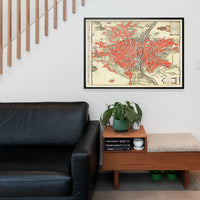 Paris Map In Dutch Vintage Illustration By Guillaume Delisle