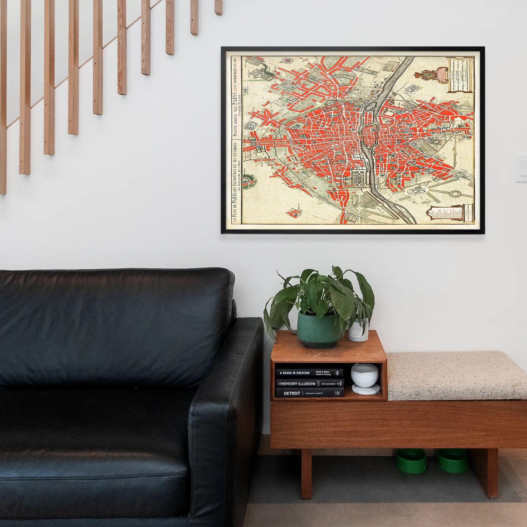 Paris Map In Dutch Vintage Illustration By Guillaume Delisle