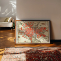 Paris Map In Dutch Vintage Illustration By Guillaume Delisle