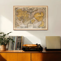 1531 Full-Sheet Woodcut Map Of The World by Oronce Fine