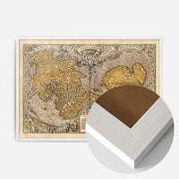 1531 Full-Sheet Woodcut Map Of The World by Oronce Fine