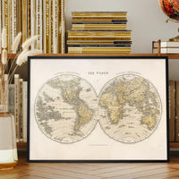 Vintage World Map By Gilmour And Dean
