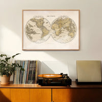 Vintage World Map By Gilmour And Dean