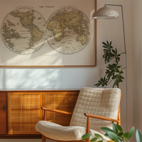 Vintage World Map By Gilmour And Dean