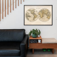 Vintage World Map By Gilmour And Dean