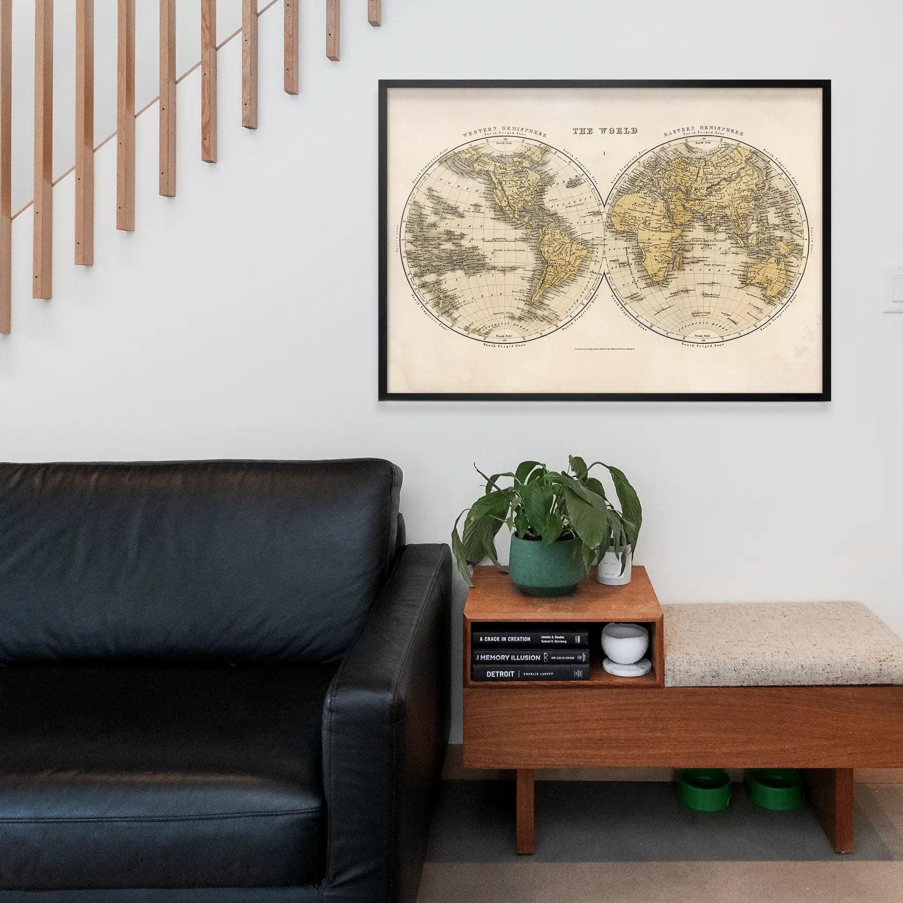 Vintage World Map By Gilmour And Dean