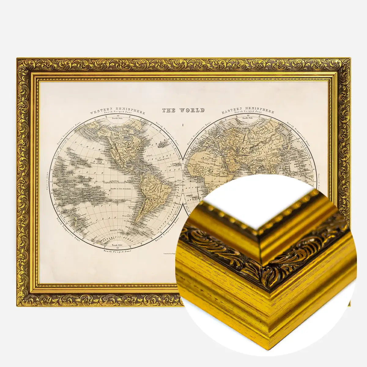 Vintage World Map By Gilmour And Dean