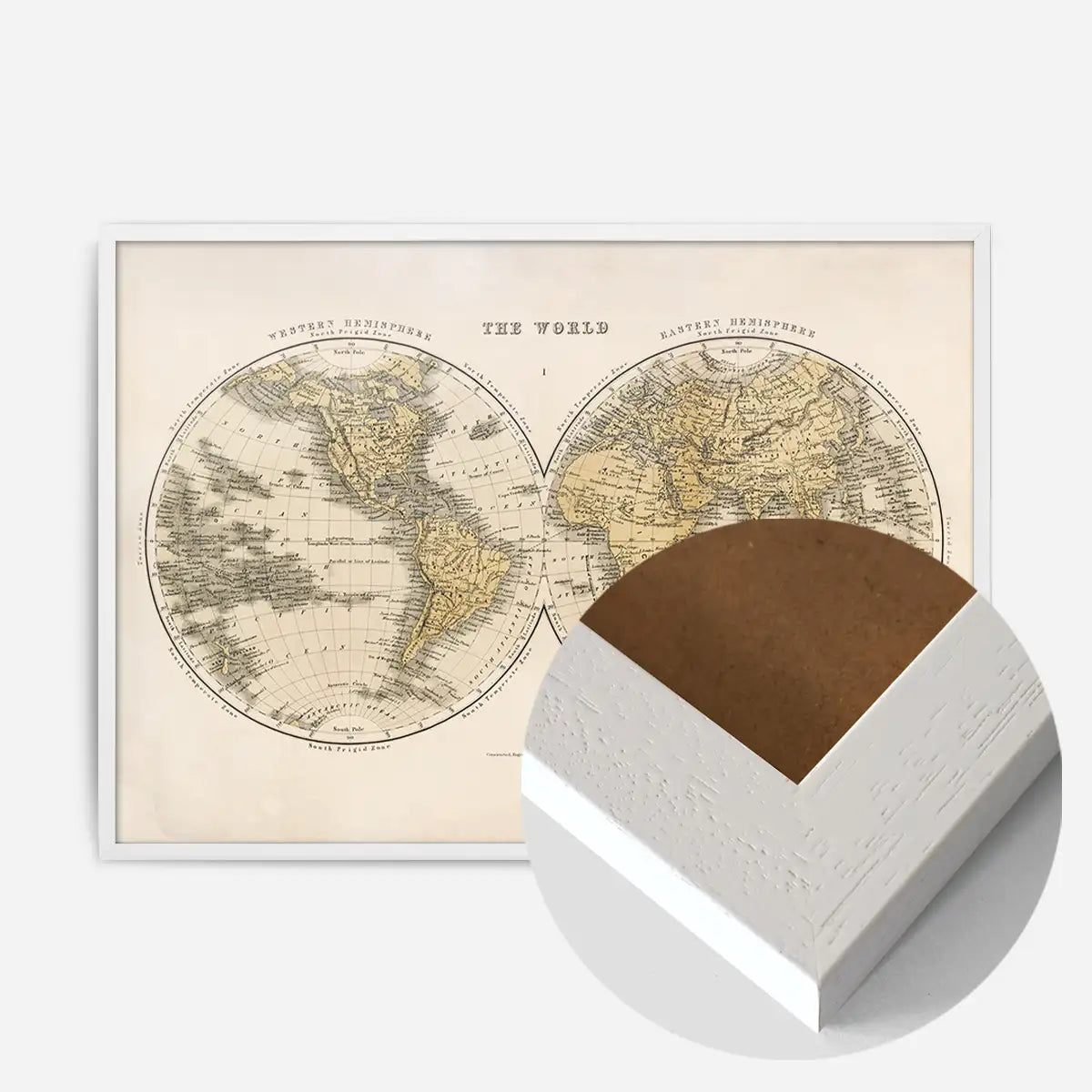 Vintage World Map By Gilmour And Dean