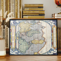Antique Map Of The World Map Of The World by Abraham Ortelius