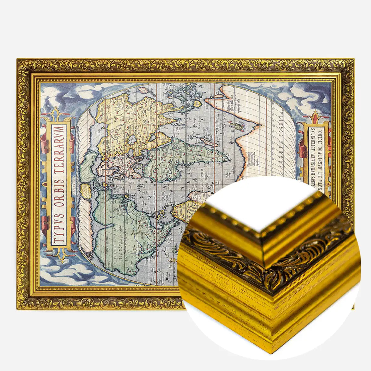 Antique Map Of The World Map Of The World by Abraham Ortelius