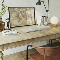 Decorative Large Double Hemisphere World Map
