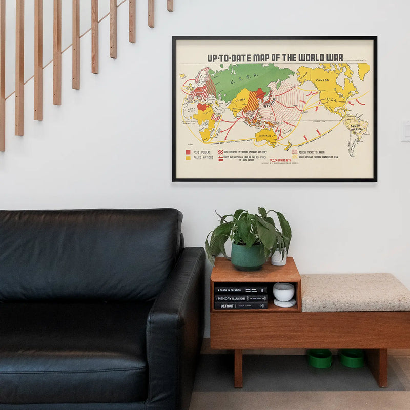 Up-To-Date Map Of The World War 1942 By Manila Shinbun-Sha – InkAndDrop