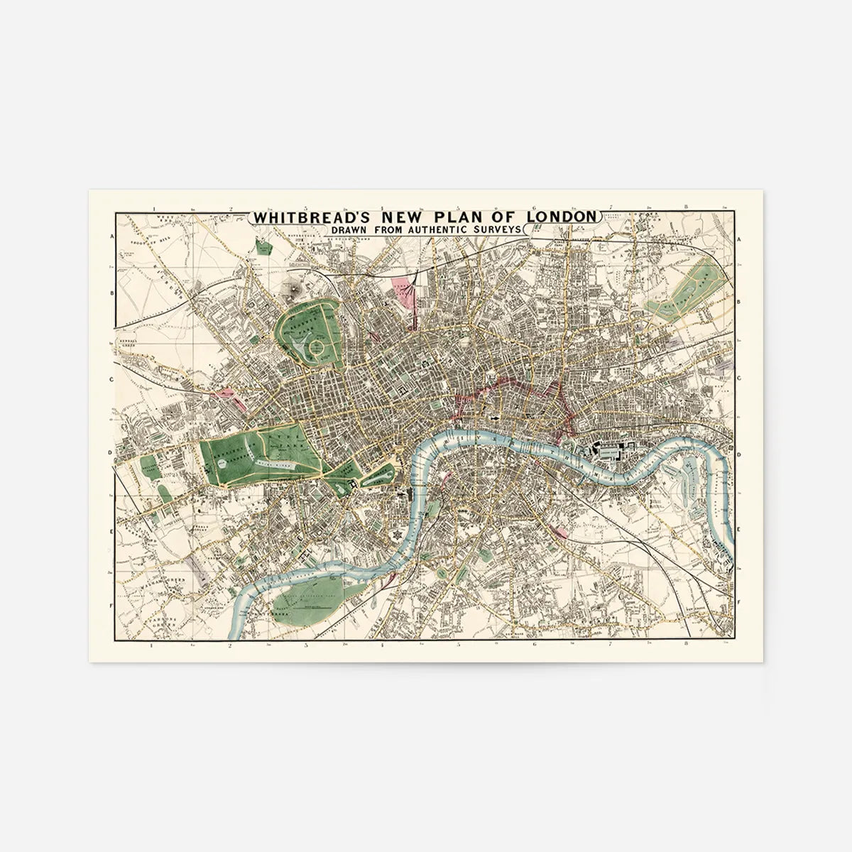 Whitbreads New Plan Of London 1853
