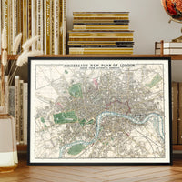 Whitbreads New Plan Of London 1853